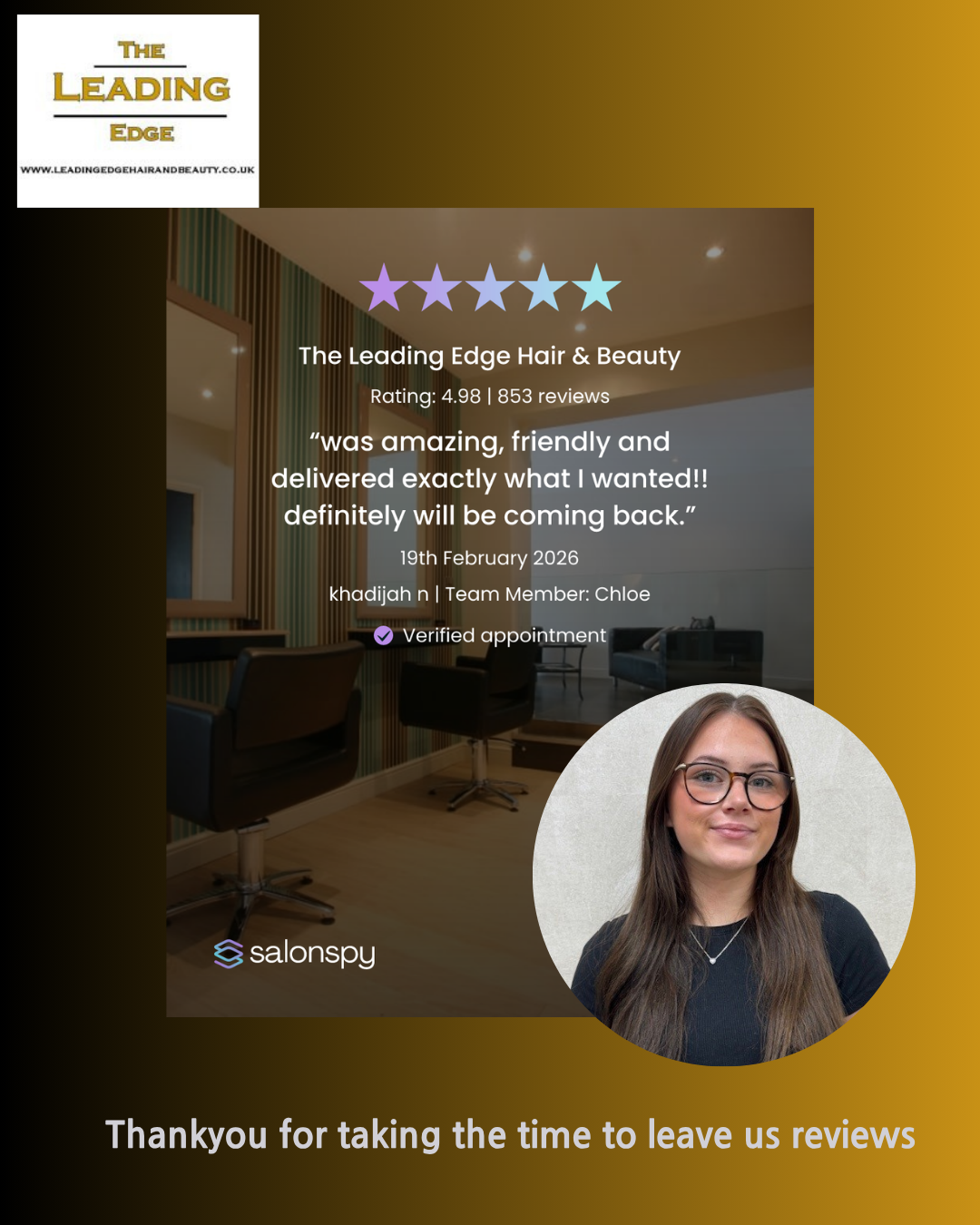 Review for our Junior stylist Chloe